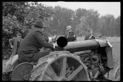 0103_Commissioner Allen operating Fordson tractor, Berwyn