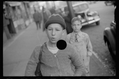 0507_ Street scene, possible boy who sells newspapers, Omaha