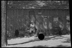 0613_Cook taking a rest outside Barracks' kitchen