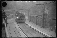 0752_Mine train with  miners Maidsville, West Virginia