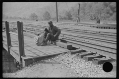 0831_Miner taking  a rest on his way home,