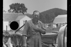 1984_Farmer with mechanical seed drill and pair of horses,