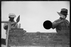 2251_Laying cinder blocks, Greenbelt construction, Maryland