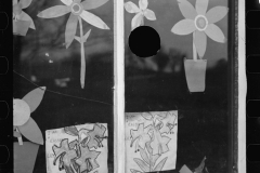 2486_Children's artwork in  the window of a school, Jackson, Ohio