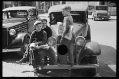 2501_Boys selling newspapers with  a Ford  4 door sedan , Jackson  Ohio