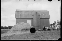 2866_Barn and silo on Anton Weber's farm, Tompkins County, New York State