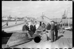 2883_ Fishermen playing cards ,  Waterfront, Gloucester, Massachusetts