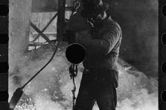 3099_Worker attaching crane hook ,  Blast Furnace, 