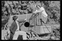 3462_County supervisor talking with FSA  client. Coffey County, Kansas