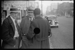 3496_Street scene , men on lower Douglas Street, Omaha, Nebraska