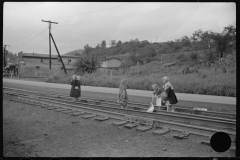 3537_Going home from school, along the tracks , Osage West Virginia