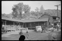 3592_Children playing outside ,Miners' homes, abandoned town, Jere, West Virginia