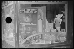 3611_ Drugstore window display. Osage, West Virginia