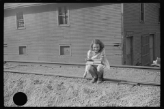 3703_Miner's daughter on her way home from school, Omar, West Virginia