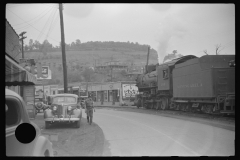 3881_Train hauling  coal through centre of  Osage, West Virginia