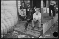 0715_Miners on steps of Company Store Scotts, Run , West Virginia