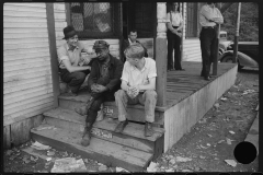 0716_Miners on steps of Company Store Scotts, Run , West Virginia