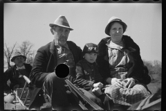 1417_ Couple  with small boy and passenger , buckboard and two horses