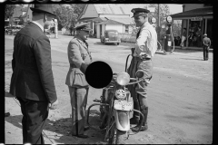 1507_Street scene with motorcycle, probably Albany , Vermont