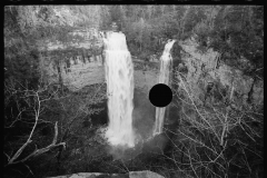 1623_High waterfall in heavily wooded terrain , Falls Creek Falls