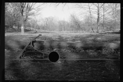 1630_Large metal bracket possibly for sign laying on ground