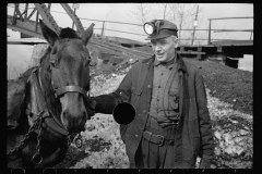 2210_Miner with horse American Radiator coal mine,  Westmoreland County, Pennsylvania