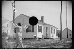 2268_ Hanging out the washing , one of the new homesteads, Penderlea, North Carolina