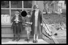 2505_Two well dressed boys with possibly elder sister , Jackson Ohio