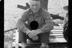 2791_Member of threshing gang taking a rest , Frederick, Maryland