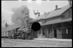 2804_Freight train  passing through Randolph Railroad Station, Vermont