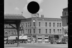 2805_ Railroad Station , Randolph , Vermont . Randolph Hotel across the street.