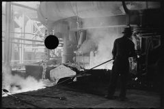 3100_Worker possibly tapping the Blast Furnace, Pittsburgh, Pennsylvania