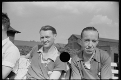 3151_Steelworkers enjoying the sun  on their day off, Pittsburgh, Pennsylvania
