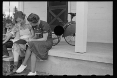 3430_   Mrs. Pope with  account book, Irwinville Farms, Georgia