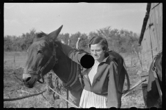 3467_Lady with mule ,  Farm in Coffey County, Kansas