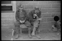 3569_Coal miners waiting for the night shift to go in. Bertha Hill, West Virginia