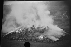 3665_ Slag burning  near coal mine, Scotts Run, West Virginia