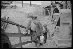 3666_ Change of shift, coal mine, Maidsville, West Virginia