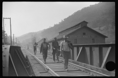 3696_Miners returning from work , Omar, West Virginia