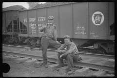 3775_Miners waiting for a lift. Pursglove, West Virginia