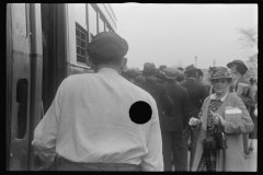 0949_Possibly passengers disembarking street car , probably Washington DC