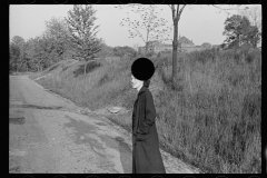 01528_Woman taking a walk, Washington suburb.