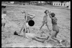 01554_Children in the school play area , possibly supervised gym .