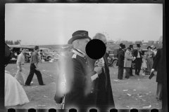 2554_ Re-enactors at Morrisville Fair ,  Vermont . Ferris wheel in background