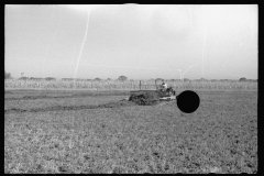 3381_ Using a power rake on the alfalfa fields of Dawson County, Nebraska.