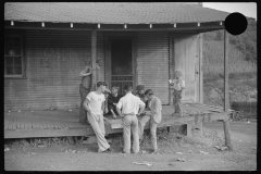 3608_Miners gambling  outside the  Company Store, Chaplin