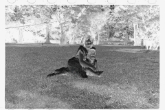 0308_Mother and child in middle-class garden, Washington, D.C.