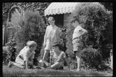 1330_Chidren playing in garden of middle class family home ,  Washington D.C.