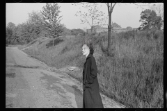 01528_Woman taking a walk, Washington suburb.