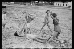 01554_Children in the school play area , possibly supervised gym .